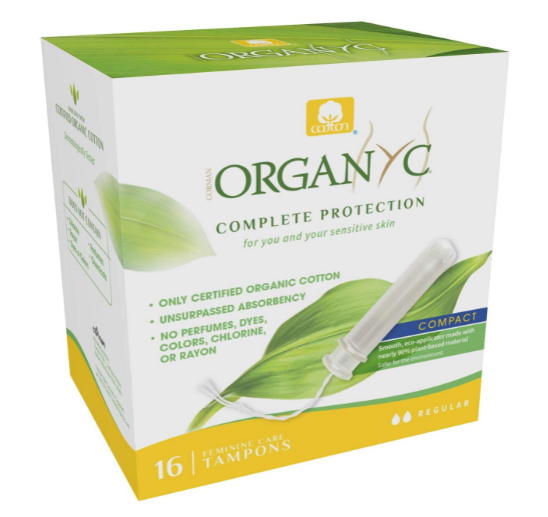 Organyc 100% Certified Organic Cotton Tampons best organic tampons to buy in 2021