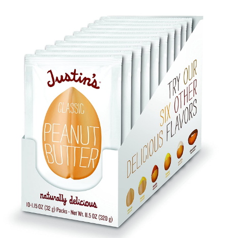 Justin s Classic Peanut Butter Squeeze Packs Healthy snacks for weight loss